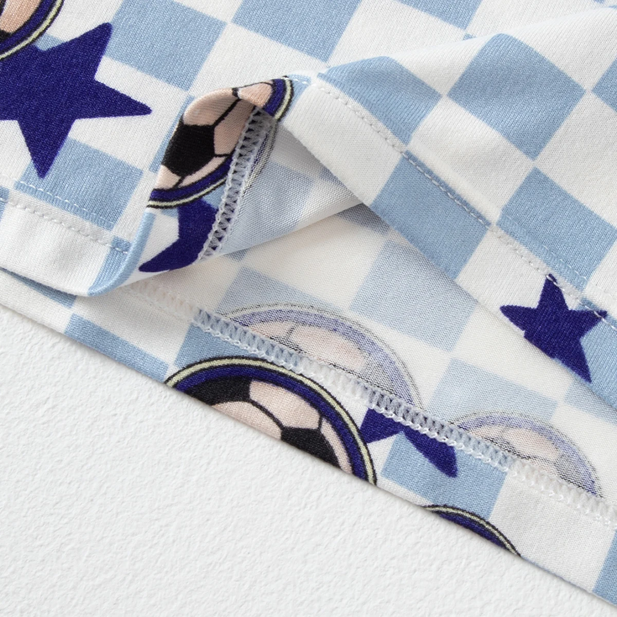 3-teiliges Frühling/Sommer-Kinderset, kurzärmelige Pyjamas, Shorts, feuchtigkeitsabsorbierende und bequeme Freizeithosen, modisch für zu Hause – Detail 10