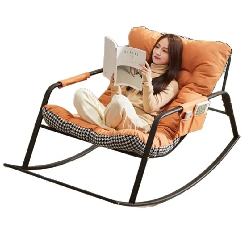 

Double rocking chair folding recliner adult balcony home leisure living room Internet celebrity lazy