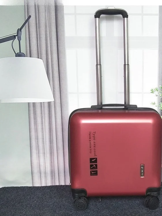 

Ultra-Light 4-Inch Carry-On Suitcase with Pull Rod Travel Bag Free Cheed Baggage mat Luxury Sle ABS+PC Material