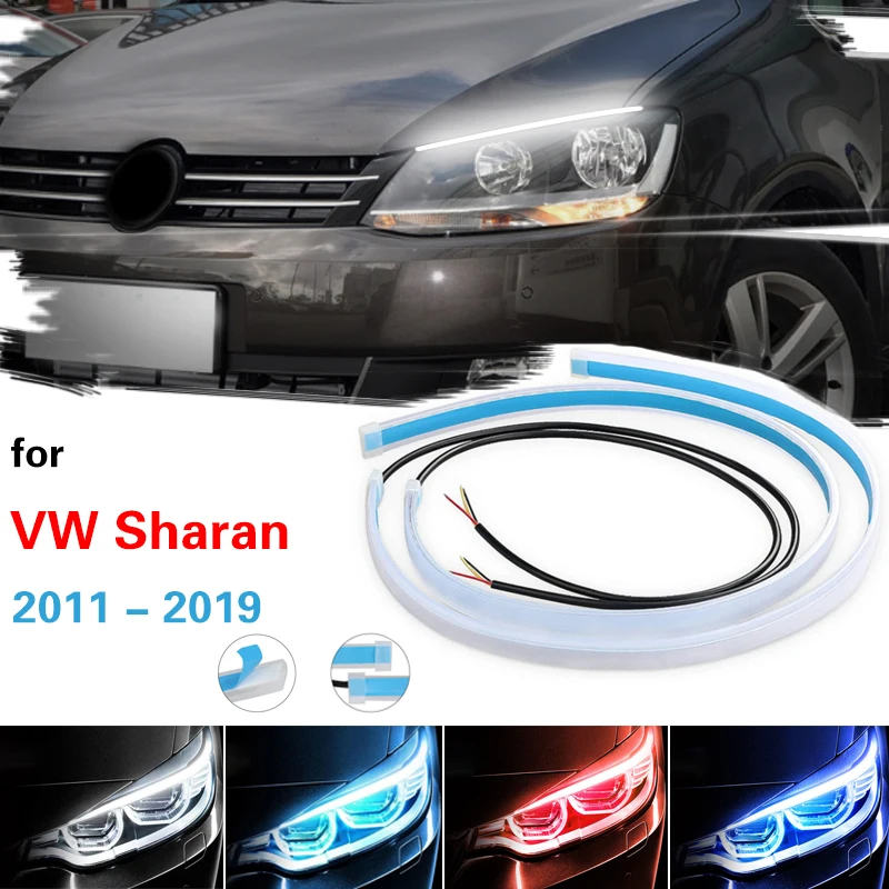 

Start-Scan Flexible Daytime Running Lights 2PCS 60cm Sequential LED Strip Indicator Turn Signal DRL 12V for VW Sharan 2011-2019