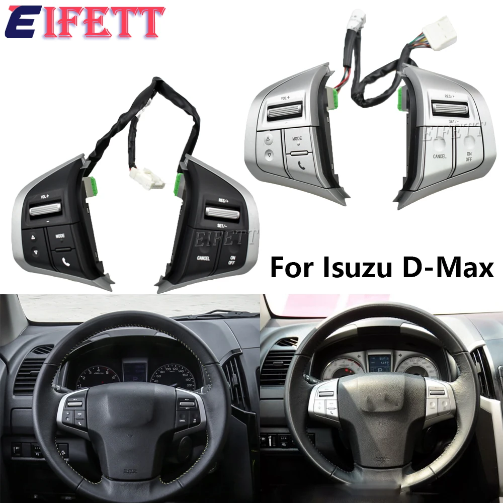 

2 Colors Audio Volume Switch Car Steering Wheel Button Cruise Control Media Player switches For Isuzu dmax D-Max mux 2015 2018