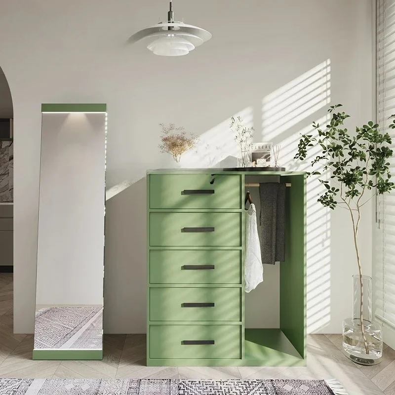 

Hanging hanger floor-to-ceiling bedroom chest combination simple modern coat rack