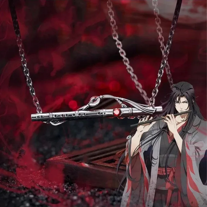 Colar Mo Dao Zu Shi, Grão-mestre do cultivo demoníaco, Wei Wuxian, Lan Wangji, Anime Pingente De Flauta, Colar Gargantilha Jóias