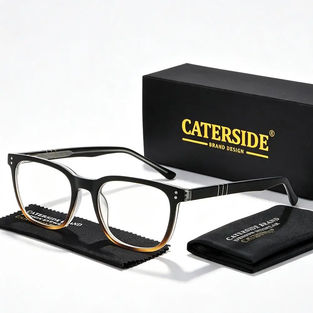 CATERSIDE Neue Modische Quadratische Anti-Blaulicht-Brille für Herren, Business- und Büro-Computer-Blaulicht-Schutzbrille für Damen – Detail 10