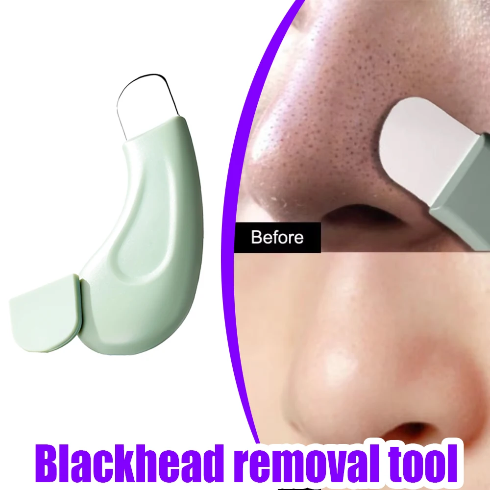 1 Pcs Facial Blackhead Removal Tool Silicone Remove Whitehead Acne Blackhead Scraper Handheld Deep Clean Sebum Remover