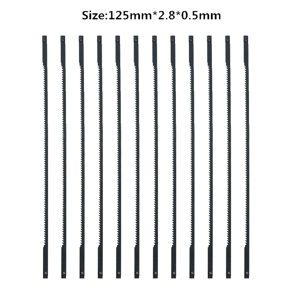 Metal Cutting tools 12pcs High Quality Plywood Power Saw Wood 16'' Scroll Woodworking Accessories TPI 10 125mm