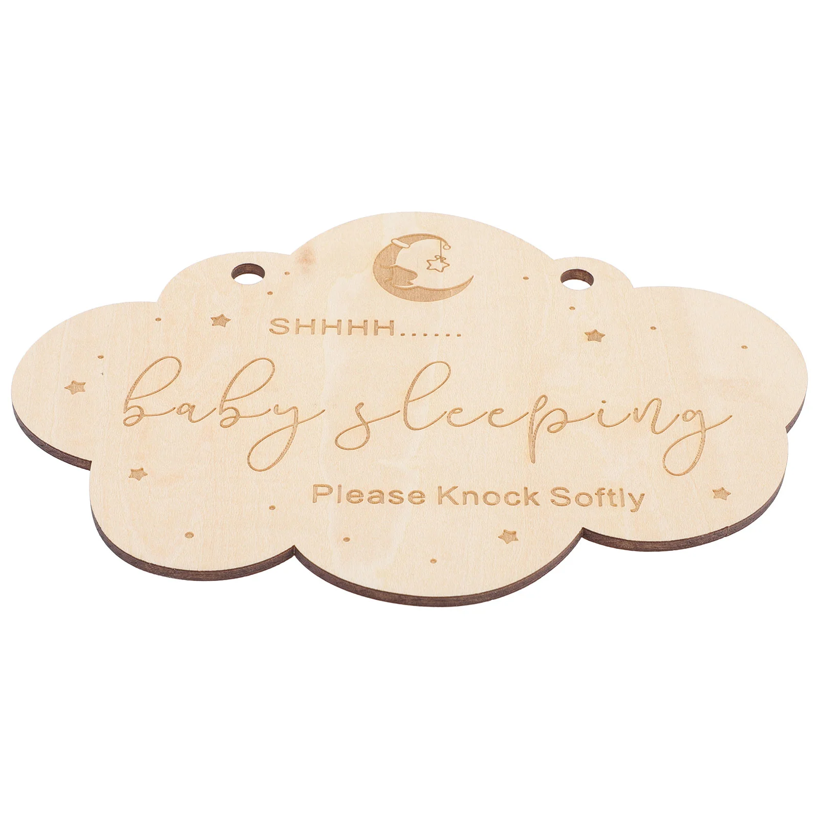 Baby Sleeping Wooden Sign Door Not Ring Doorbell for Hangers Wreath Nursery Decor Porch Garland