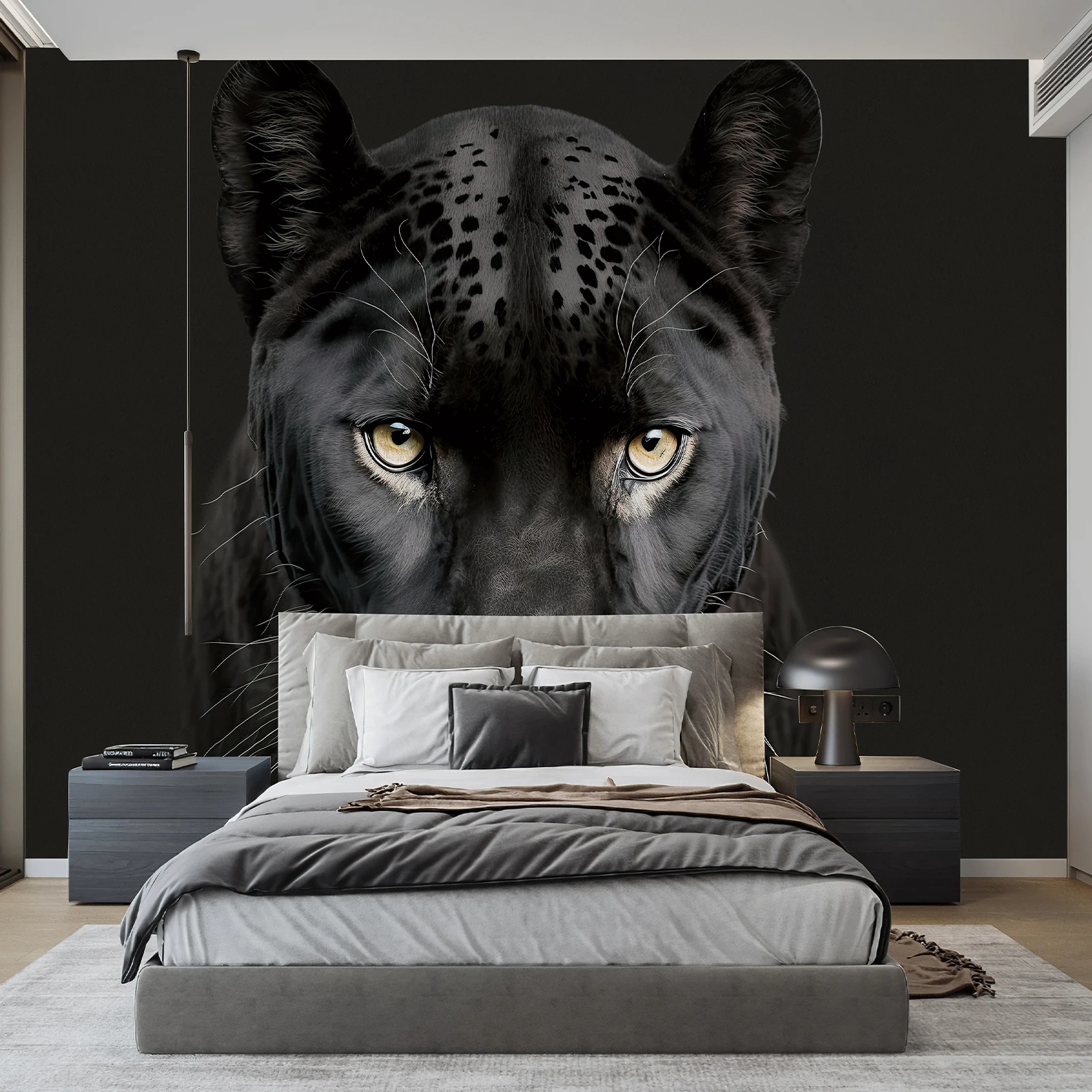 Dark Series Panther Premium Mural Peel And Stick Black Leopard Canvas Wall Mural Custom Authority Bedroom Office Wall Decor