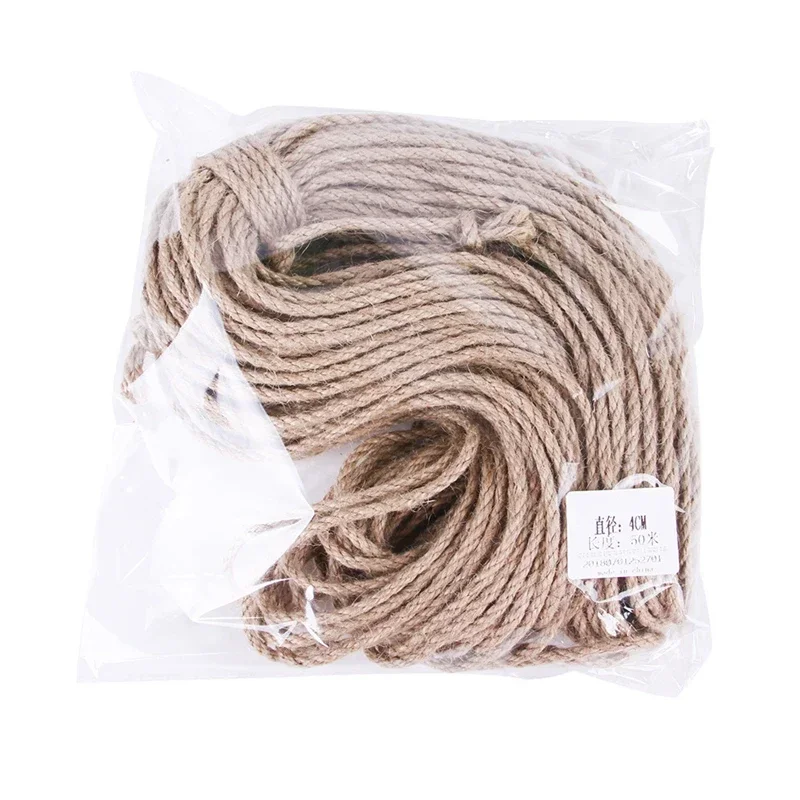 10Meter Huisdier Kat Krabben Touw Rollen Hennep Gedraaid Koord Macrame Poot Klauw Meubels Protector Natuurlijke Jute Scratch Guards touw