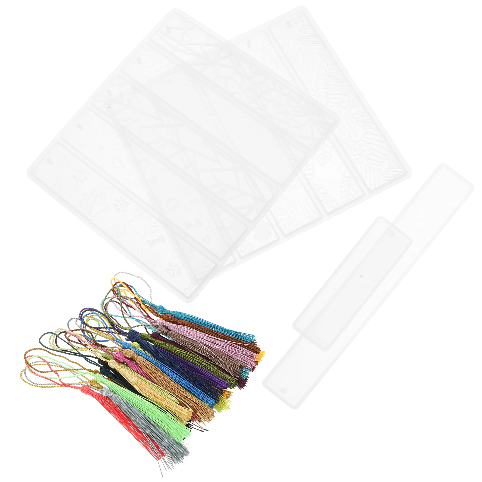 

1 Set Of Self Making Blank Diy Mold Rectangular Bookmark Maker Mold Tassel Decoration Creative Book Page Marker Tool Premium