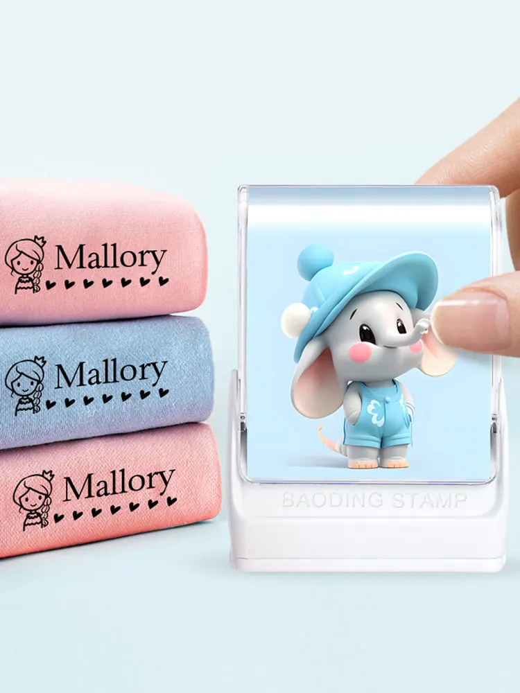 ختم اسم مخصص للأطفال - ختم مدرسي مقاوم للماء مخصص لرياض الأطفال، هدية طالب جديدة متينة غير قابلة للتلاشي #3