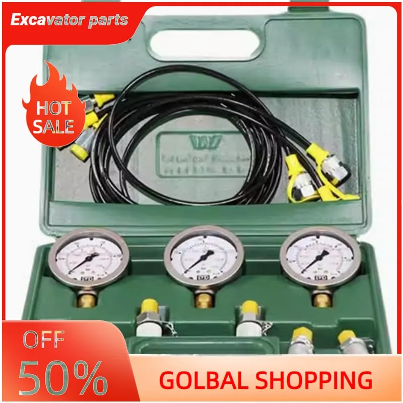 

Mechanical Hydraulic Pressure Diagnostic Tools Test Kit Hydraulic Pressure Gauge for All Hydraulic System