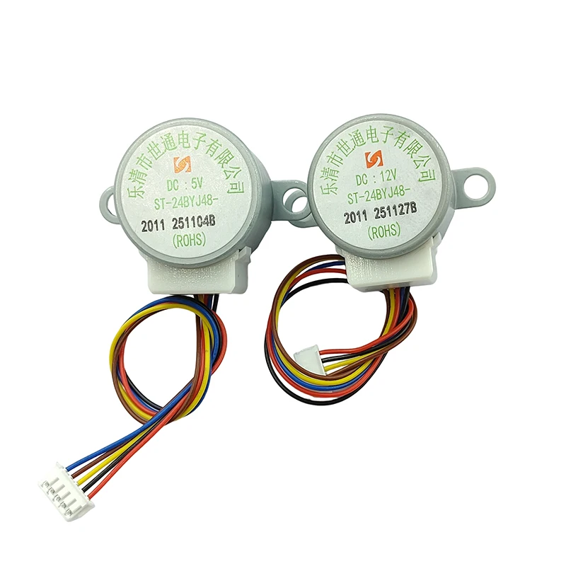 1PCS 24BYJ48 Stepper Motor 5V / 12V DC, 4-Phase 5-Wire Geared Motor, 24BYJ48-5V & 24BYJ48-12V