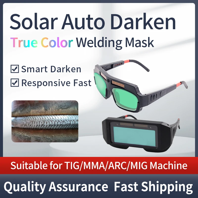 Solar Auto Escurecimento True Color Soldagem Filtro para Capacete De Soldagem, Máscara De Casamento, Óculos De Proteção