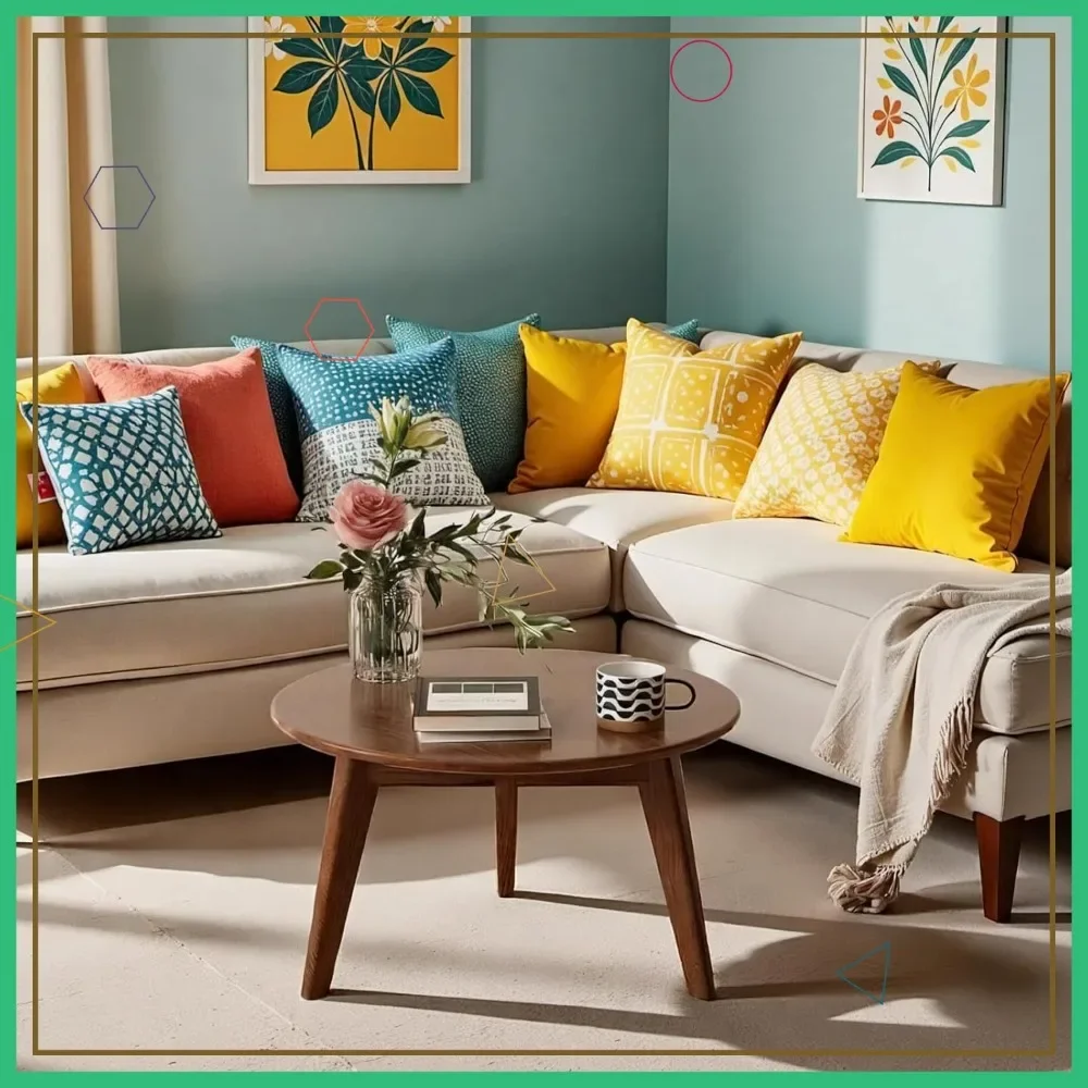 

Круглый журнальный столик из массива дерева, приставной столик в стиле середины века для гостиной, спальни, балкона (орех)