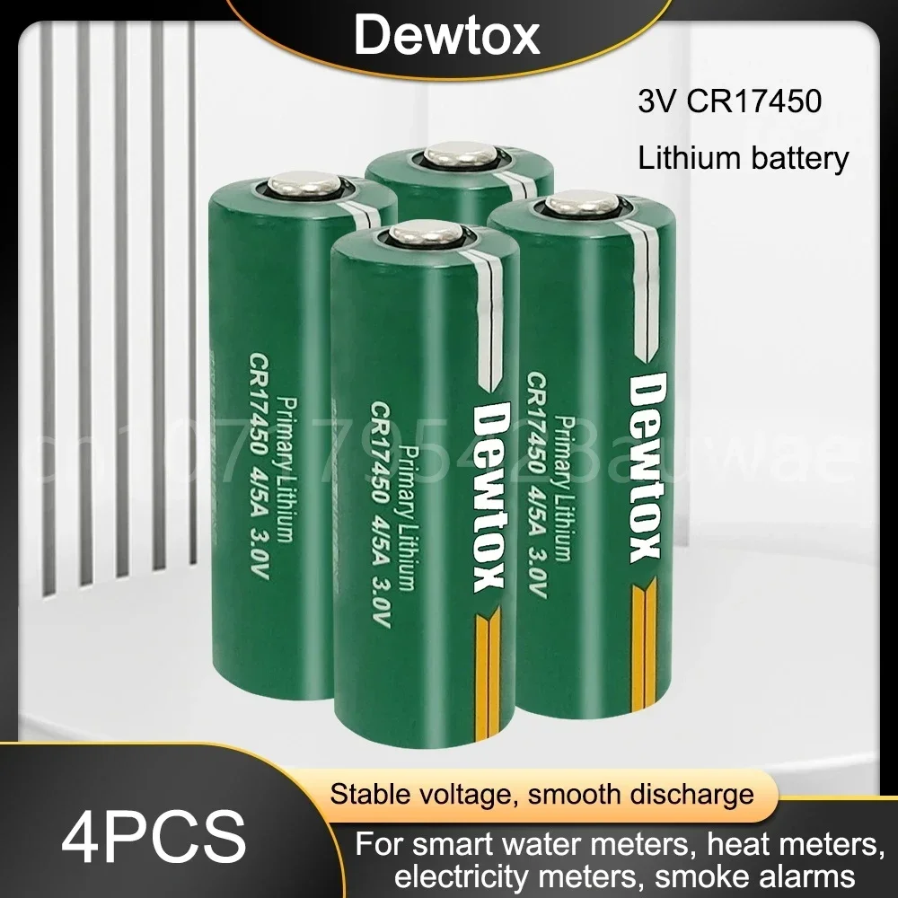 4 sztuk 3V 4/5A CR17450 bateria litowa manganowa licznik wody przepływomierz PLC sprzęt zapasowy lokalizator GPS bateria