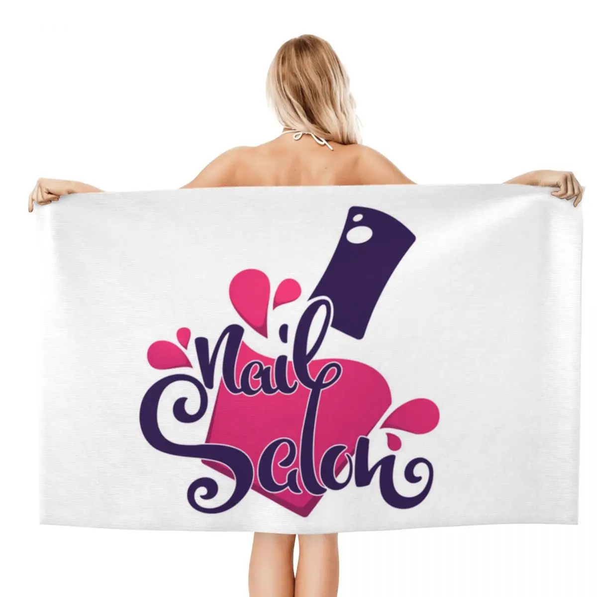 Custom Nail Studio And Manicure Beach Bath Towel Microfiber Manicurist Gift Pool Towels