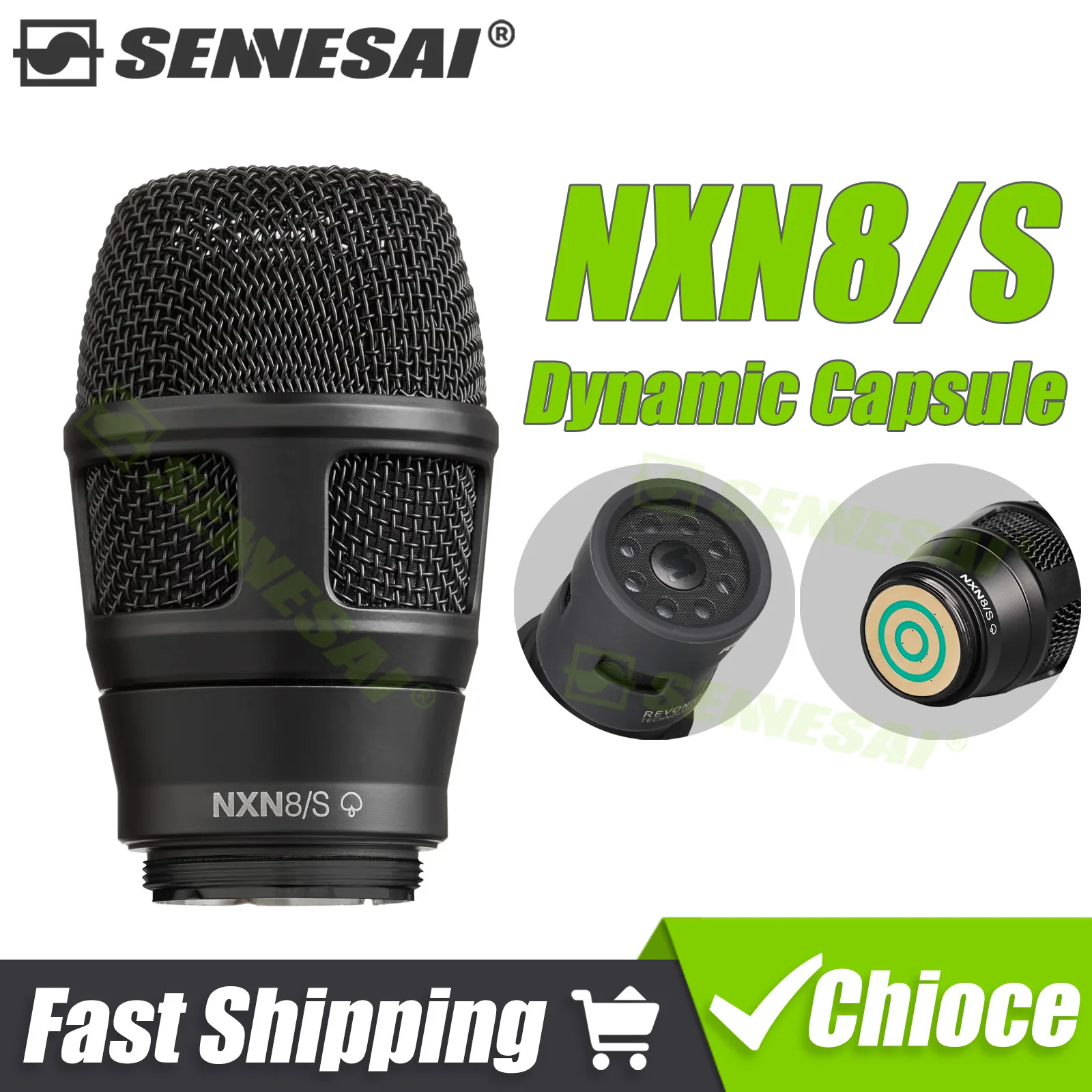 

NXN8/S Dynamic Capsule，Core Head Capsule Cartridge for QLXD4 SLXD4 ULXD4 AD4D Wireless Handheld Microphone，Mic Replacement Parts