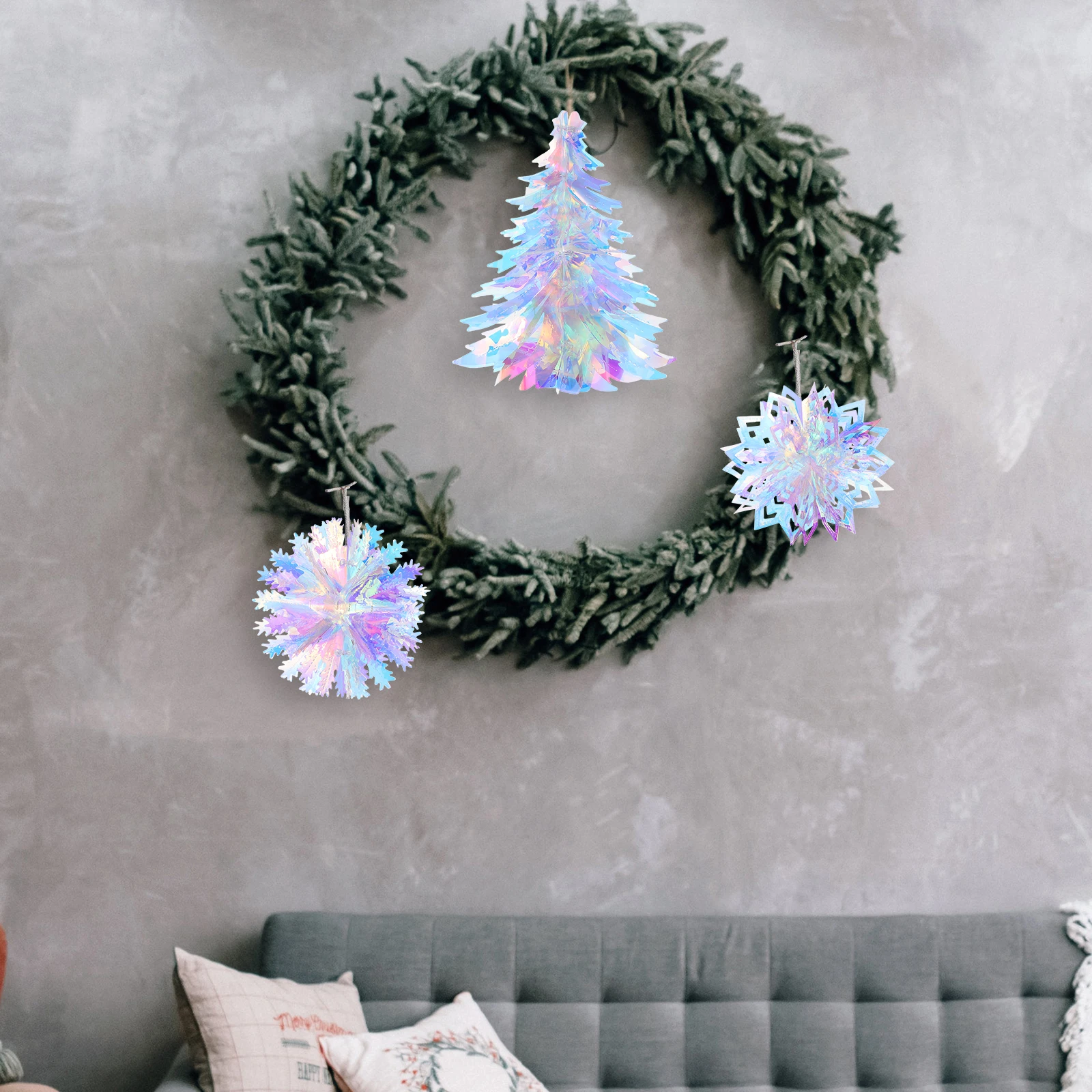 

3 Pcs Christmas Tree Decorations Colorful Hanging naments Festival Supplies Xmas Party Special Occasions Home Decor