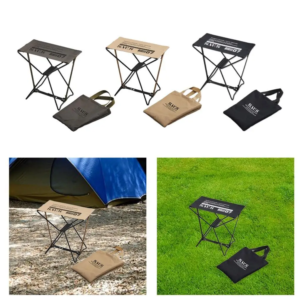 Folded Fishing Stool Portable Chair Fishing Seat Stool Foot Stool Camping Furniture for Outdoor Adults Fishing Traveling Lounge