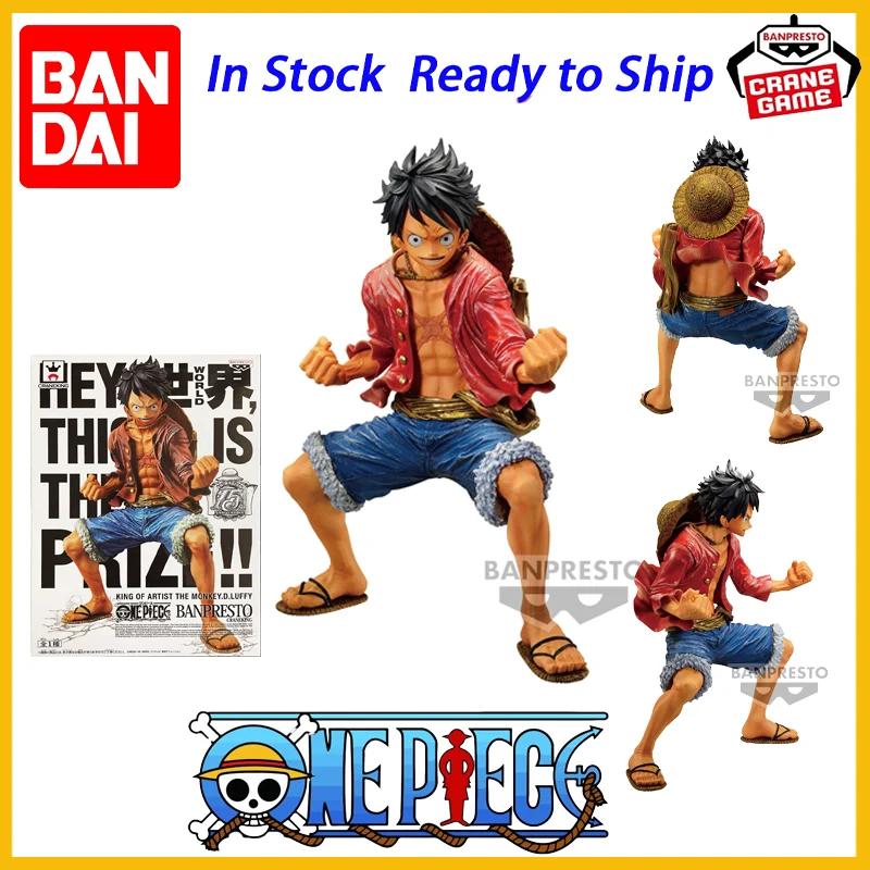 

В наличии оригинальная фигурка Bandai Banpresto One Piece Monkey D Luffy, товары в стиле аниме, 100% оригинальные украшения для фигурок
