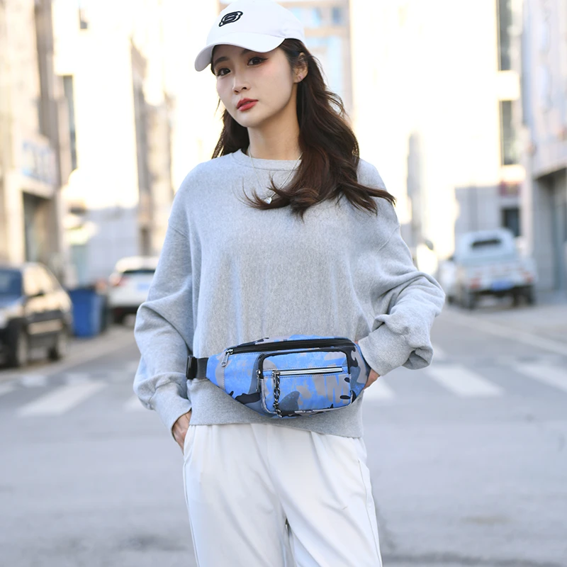 New Fashion Unisex Waist bag Multi-layer large capacity Women\'s Waist Packs Multi Functional Shoulder Bag Chest Bag For Women