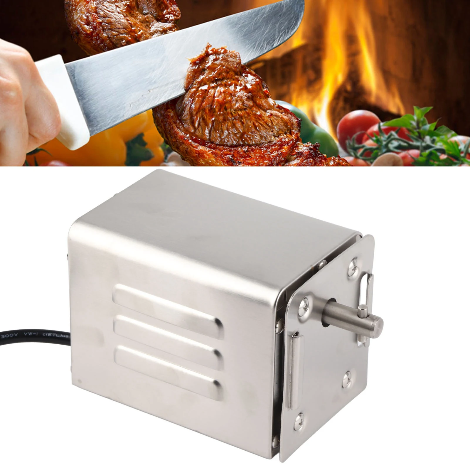 50‑70KGF Stainless Steel BBQ Rotisserie Motor Electric Roaster Barbecue Motor (EU/US Plug 220V)