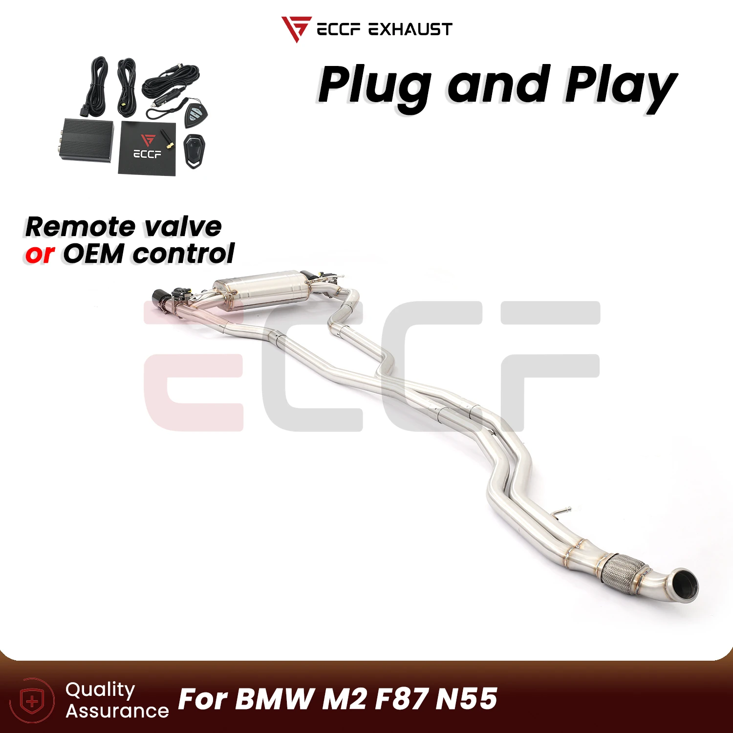 

Sporty Stainless Steel Catback Exhaust FOR BMW M2 F87 N55 Aggressive Exhaust Sound Plug and Play Performance Upgrade