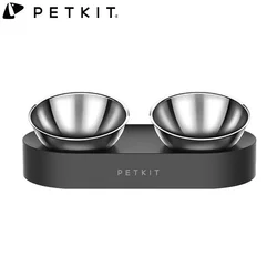 PETKIT-Adjustable Pet Feeding Dishes, Double Feeder Bowls, Water Cup, Cat Bowls, Drinking Bowl, Plastic, Stainless Steel