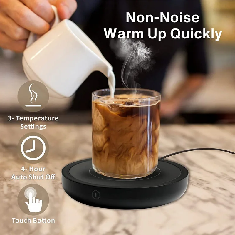 110V 220V Cup Heater Cup Warmer Hot Tea Makers Heating Pad 3 Temperature Setting Coffee Heater Mug Warmer Coaster For Tea Milk