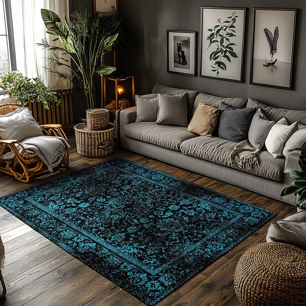 Navy Blue Geometric Bohemian Rug 6x10: Real-World Performance in Modern Homes