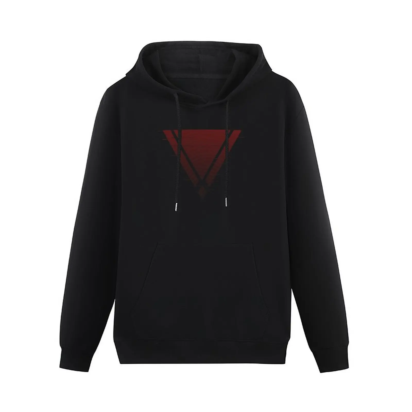 Red Triangle Pattern - Black background Pullover Hoodie mens clothing hooded shirt anime hoodie