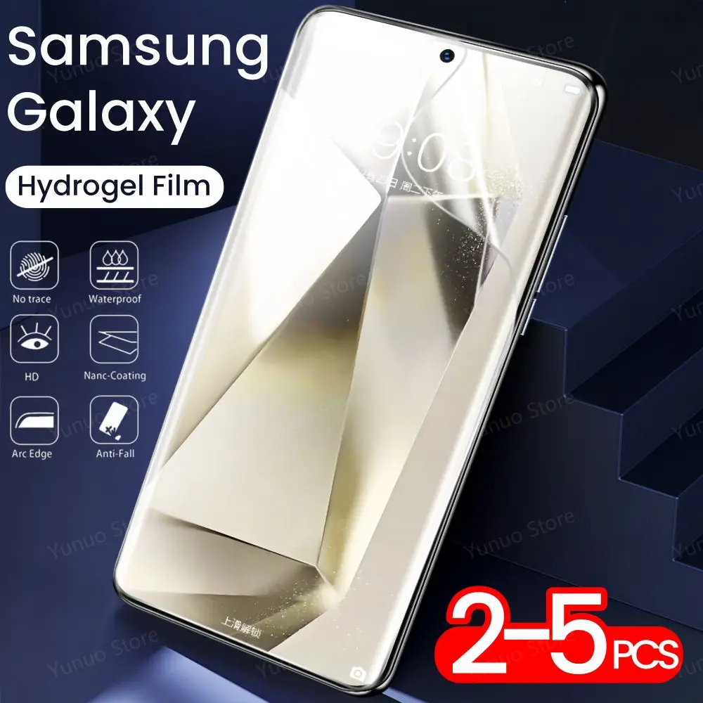 2-5 Stuks Zachte Hydrogel Film Voor Samsung Galaxy S24 S23 S22 S21 Ultra Plus Noot 20 Ultra Note 10 Plus Screenprotector S24ultra