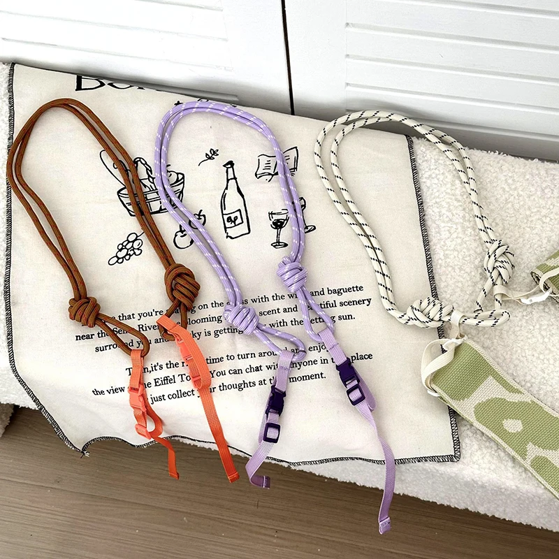 Portable Adjustable Nylon Rope Strap Replacement Detachable Shoulder Bag Strap Stripe Knitted Bag Extension Belt Bag Accessories