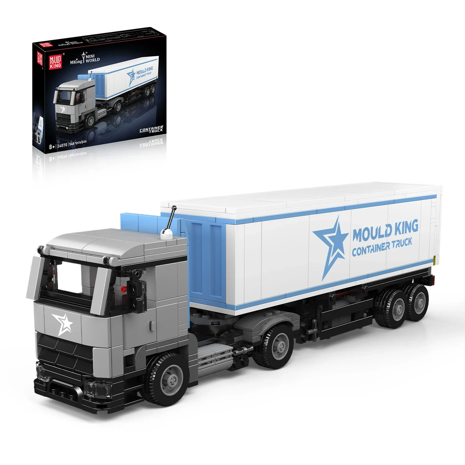 

Mould King 548PCS Container Truck Building Blocks Set - Mini World Series Model Vehicle Kit