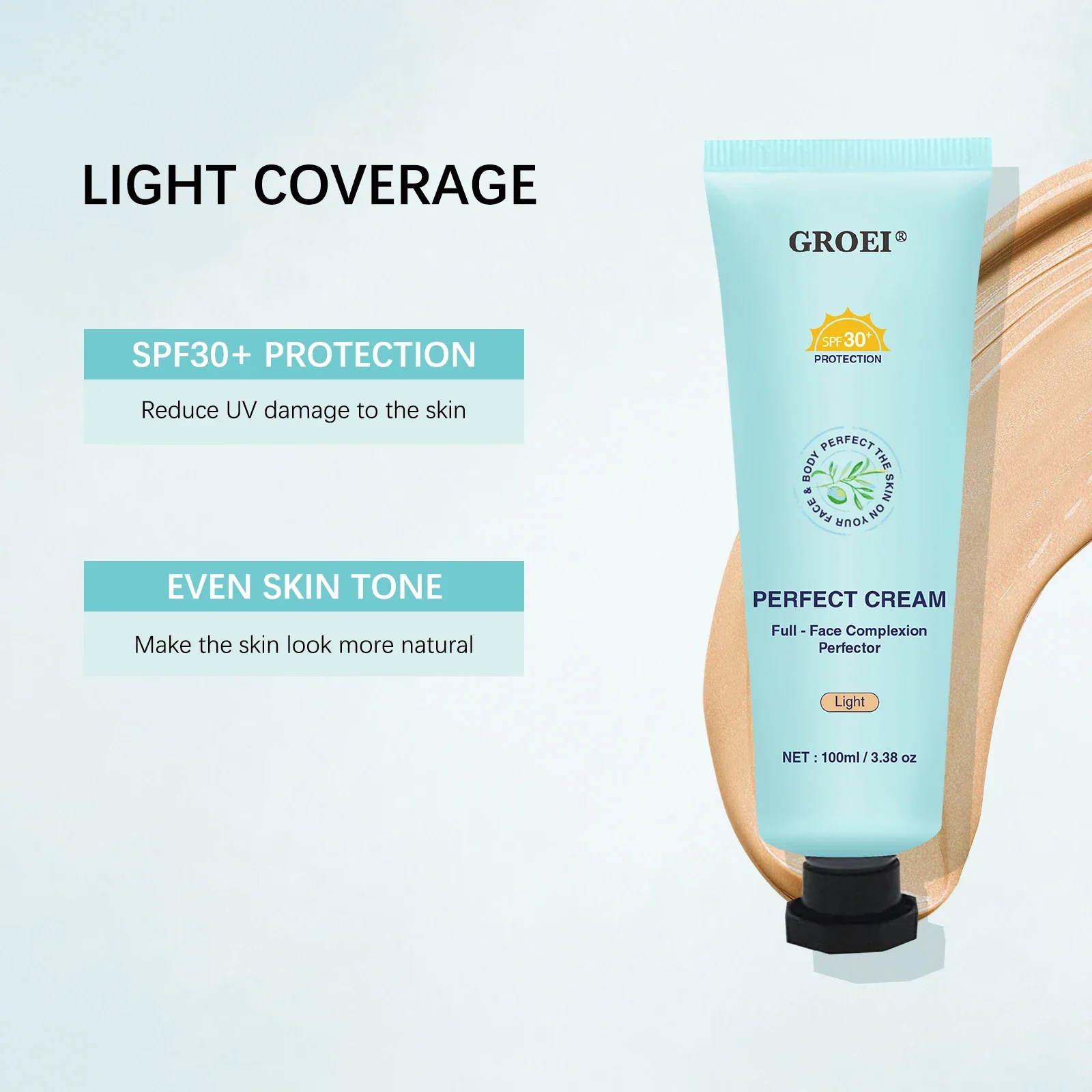 Krem BB z filtrem SPF30, trwały przez 12 godzin, podkład, korektor, wodoodporny, nawilżający, pełne krycie, jednolity odcień skóry, baza pod makijaż.