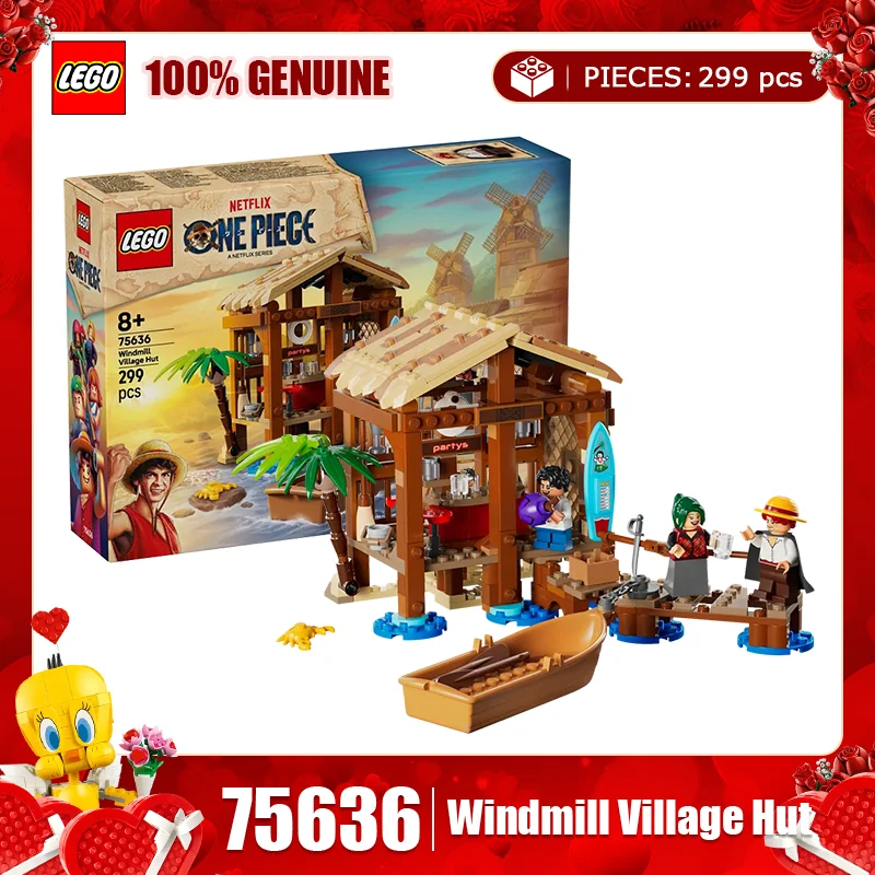 Lego One Piece Series 75636 Windmill Village Hut, rompecabezas para niños y niñas, juguete de construcción, regalo