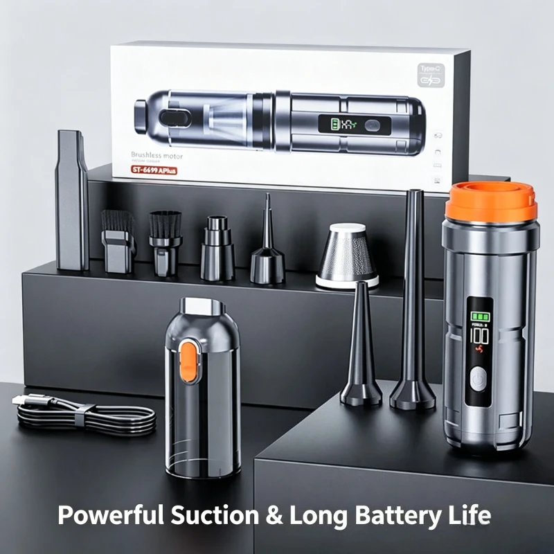 17000PA Car Vacuum Cleaner with Brushless Motor Handheld Vacuum Portable Cordle…