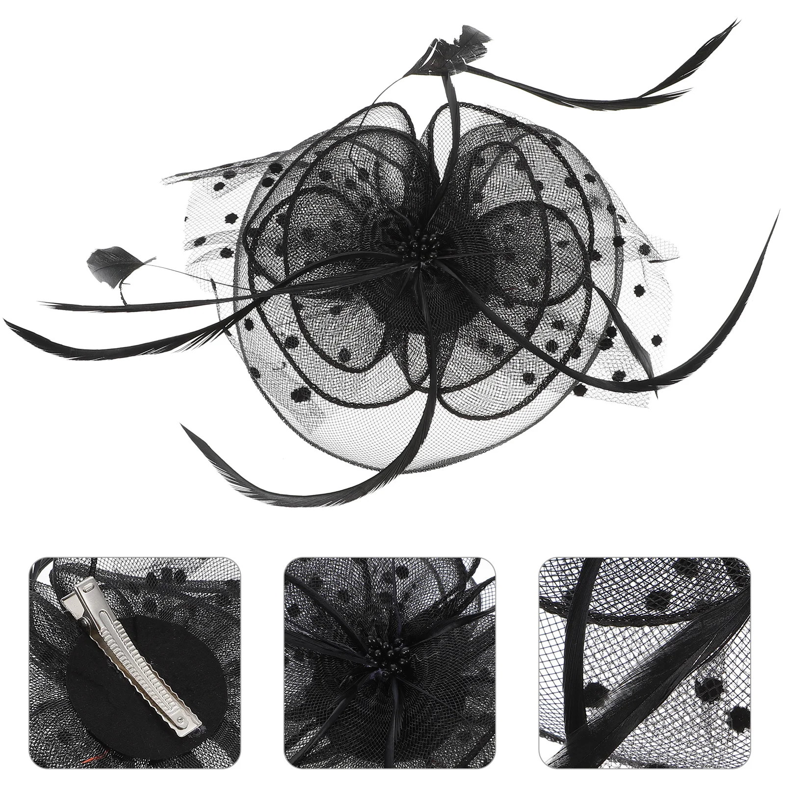

Hat Elegant Mesh Fascinator for Women Tea Party Prom Hair Accessories Unique Style Wedding Banquet Gifts
