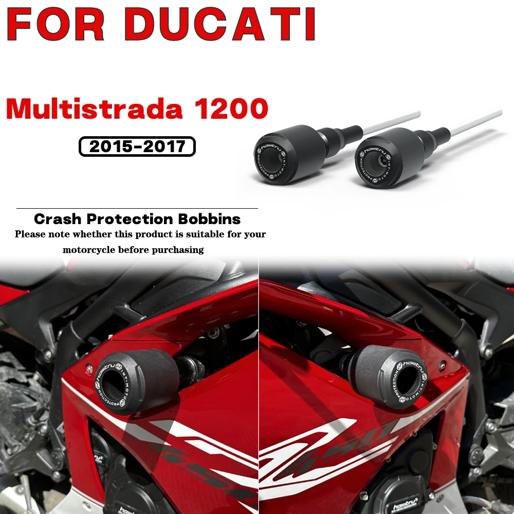 

For DUCATI Multistrada 1200 2015-2017 Motorcycle Frame Crash Protection Sliders Falling Protector Kit Engine Protect Bobbins