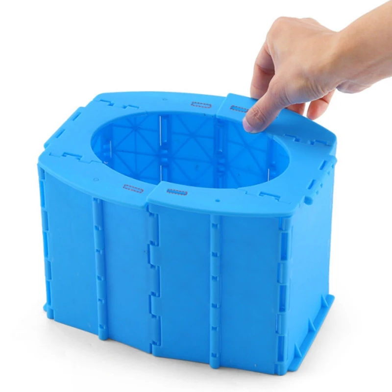 Outdoor Portable Folding Toilet Kids Boy Girl Baby Camping Travel Emergency Toilet Vehicle Urinal with 10 Garbage Bag