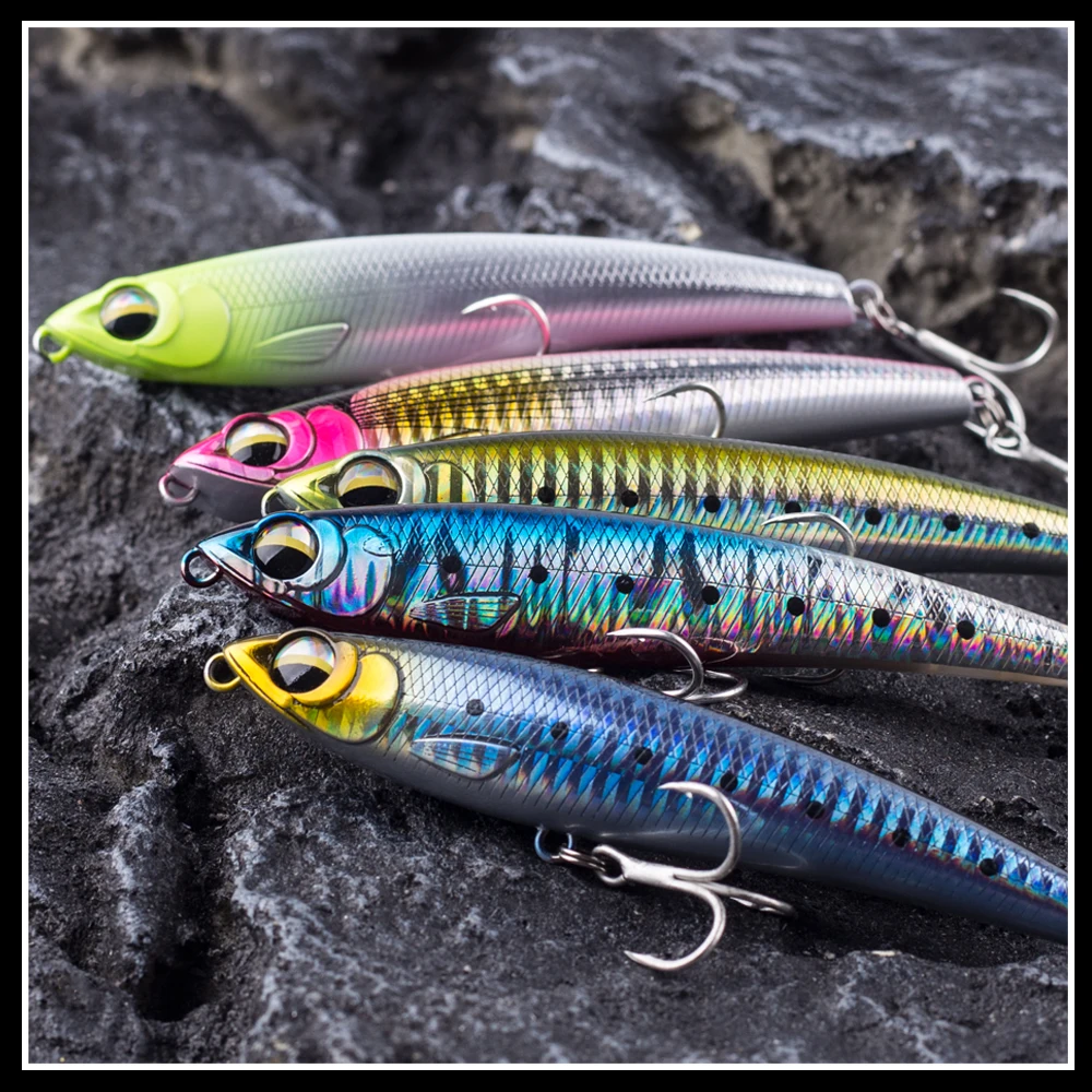 Dr.Holife 1PCS Pencil Bait 12CM 58G Artificial Bait Hard Plastic Pencil Fishing Lure Saltwater Sinking Baits With Long Casting