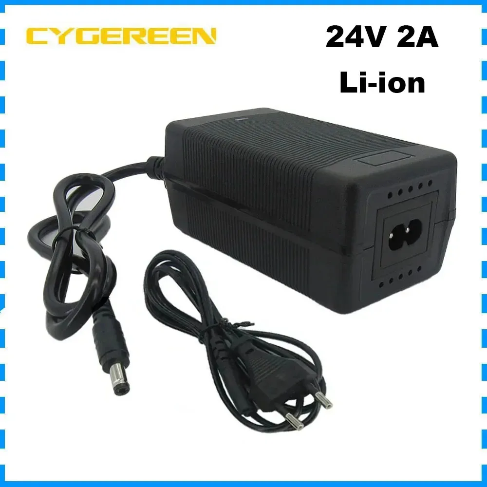 

24V 2A 7S Li ion Ebike Charger 7S 29.4V Electric Bike Scooter Lithium Battery Smart Charger DC with Fan