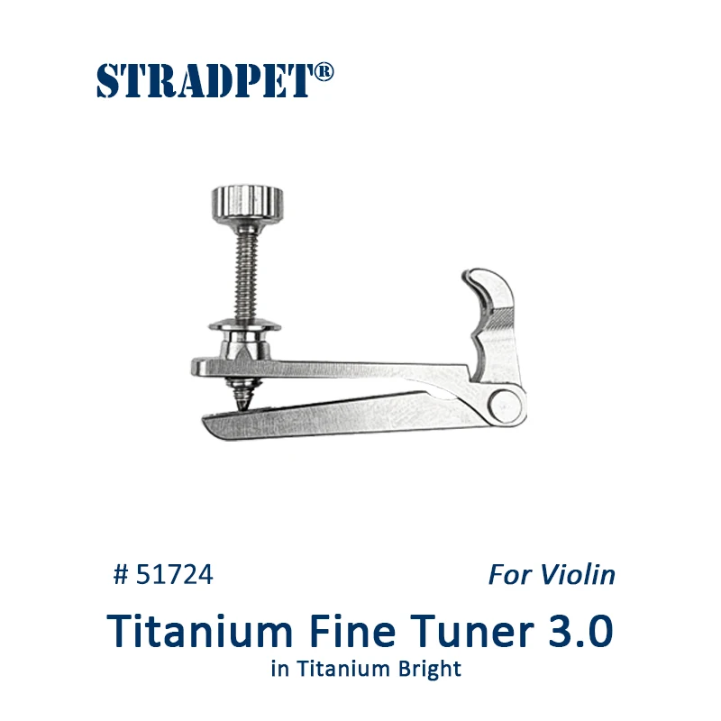 NEW! STRADPET Titanium Fine Tuner 3.0 in Bright or Gun Gray , for Violin, String Adjuster
