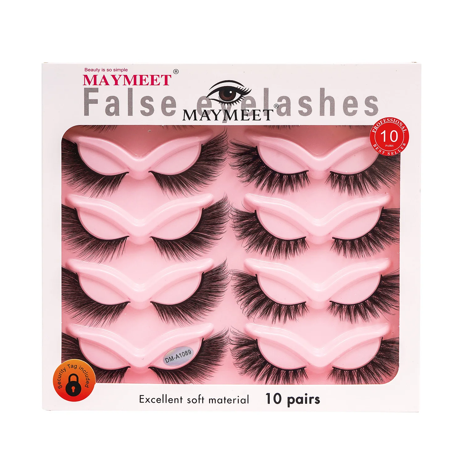 10 Paar falsche Wimpern, natürlicher Look, künstliche Nerz-Wimpern, dünne 14 mm Katzenaugen-Wimpernverlängerungen, 3D-Fälschungswimpern, Streifen, Schönheits-Make-up