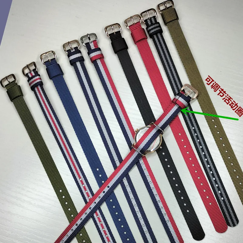 Wholesale single-layer nylon band 10.12.13.14.15.16.17.18.19 MM nylon bracelet