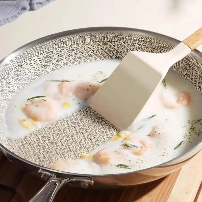 

Skillets And Frying Pans Scratch-Resistant Cooking Pan With Glass Lid Kitchen Utensils & Gadgets For Cooking Searing Baking