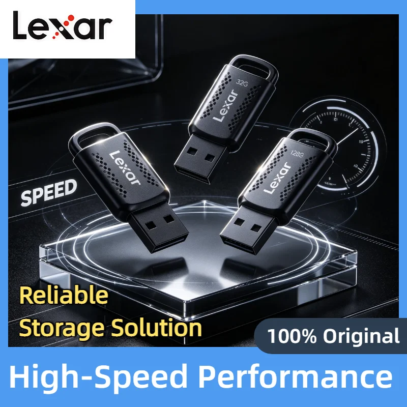 

Lexar V400 USB 3.2 Flash Drive Pen Drive 32GB 64GB 128GB Black Memory Stick Original U Disk for Computer Pro Max Ultra