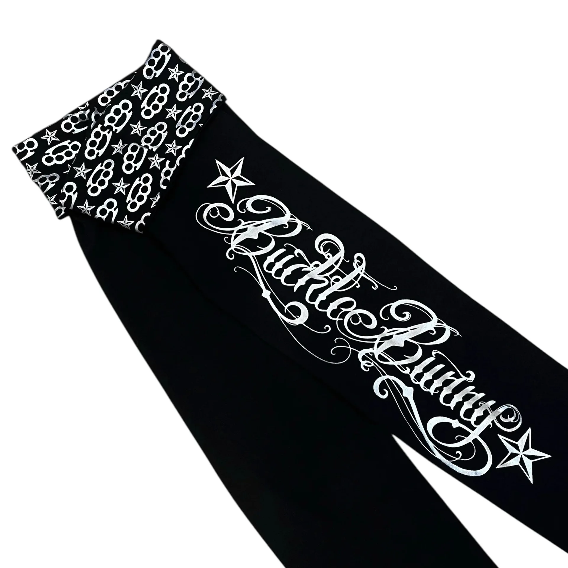 Y2K Dark Retro Spice Girl Style, Low Waist Trousers, Printed Patterns, Slim Hips, High Street Fashion Ladies Bell Bottoms.