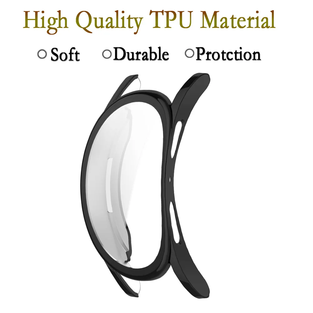 เคส TPU แบบนิ่มสำหรับ Samsung Galaxy Watch 7 40/44มม. ฝาครอบนาฬิกาพร้อมอุปกรณ์ป้องกันหน้าจอกรอบนาฬิกา